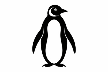 penguin, penguin silhouette vector illustration, penguin silhouettes	
