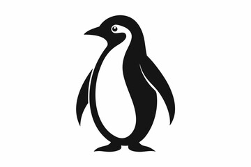 Naklejka premium penguin, penguin silhouette vector illustration, penguin silhouettes 