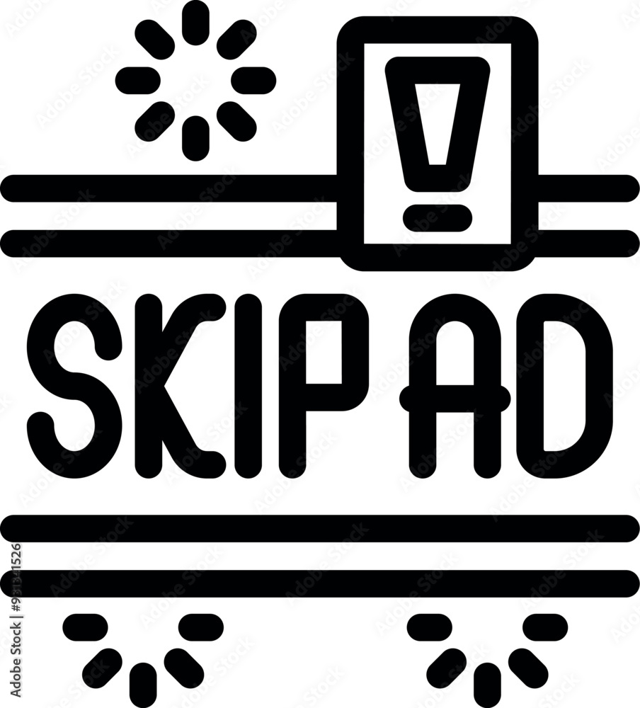 Poster skip ad button allowing users to bypass advertisements on a video platform