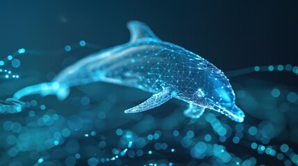 Sleek dolphin design, dynamic visuals, engaging video presentation, modern technology themes, seamless communication, captivating animation styles, vibrant color palette, informative storytelling.