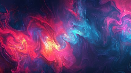 Obraz premium A vibrant abstract swirl of colors creating a cosmic or ethereal effect.