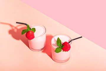 Strawberry milkshake, smoothie