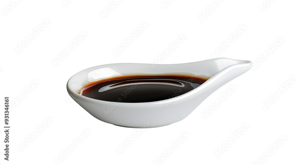 Wall mural Soy sauce isolated on white background