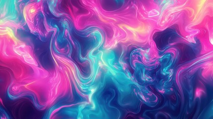 A vibrant abstract swirl of colors in pink, blue, and purple, evoking a dreamy atmosphere.
