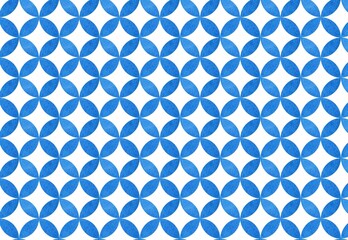 水彩の和柄　七宝柄