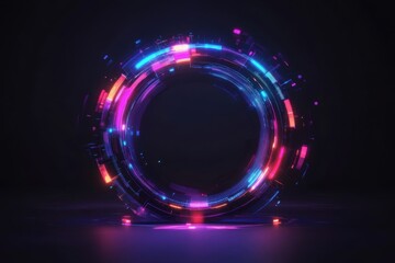 A circular graph with a radial axis and gradient distribution