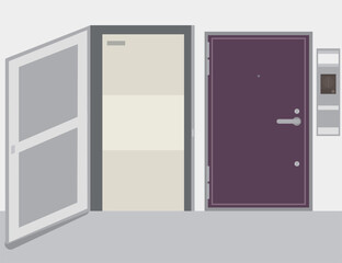 メーターボックス内にある給湯器のイメージ素材