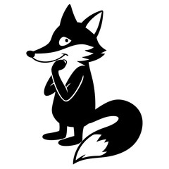 fox cartoon isolated on white