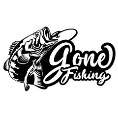 Gone Fishing SVG | Fishing Hook Svg | Fishing Svg | Fisherman Svg | Bass Fishing Svg