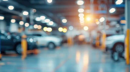 Abstract blur car garage automobile 