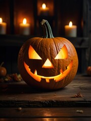halloween pumpkin on a black background