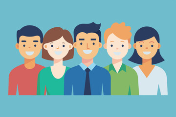 Fototapeta premium Happy team vector design