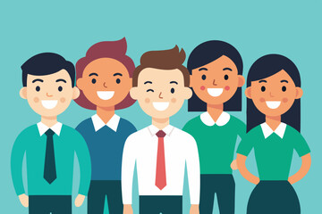 Happy team vector design