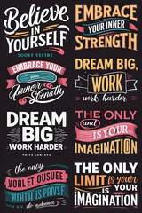 Fototapeta premium inspirational phrases on a poster