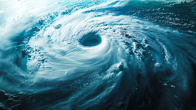 A stunning depiction of a powerful ocean vortex, capturing the dynamic motion and energy of swirling water in vivid detail.