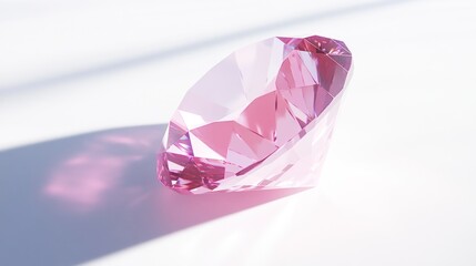 Pink Diamond on White Background