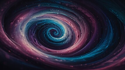 Obraz premium A swirling galaxy with vibrant hues of blue, purple, and pink, creating a mesmerizing cosmic whirlpool
