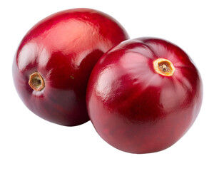 Obraz premium Red cranberries isolated on a transparent background png 