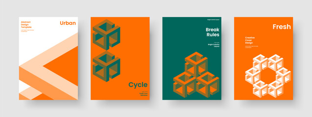 Obraz premium Abstract Flyer Design. Creative Report Template. Geometric Brochure Layout. Background. Book Cover. Business Presentation. Banner. Poster. Journal. Advertising. Handbill. Portfolio. Newsletter