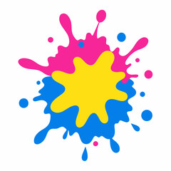 Paint splatter vector art illustration