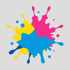 Paint splatter vector art illustration