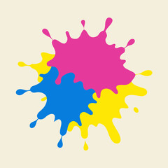 Paint splatter vector art illustration