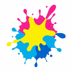 Paint splatter vector art illustration