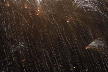 Fireworks in a summer niight