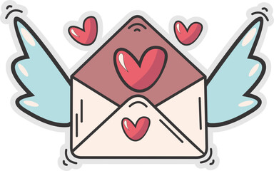 Heart Mail Sticker
