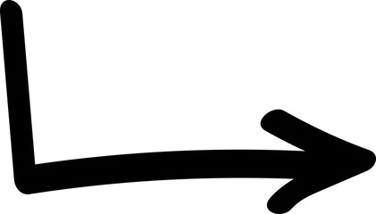 Hand drawn arrow sign. Handdrrawn svg arrows. Isolated direction doodle arrow icon