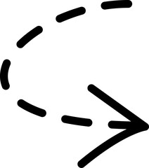 Hand drawn arrow sign. Handdrrawn svg arrows. Isolated direction doodle arrow icon