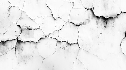 Obraz premium White cracked texture. 