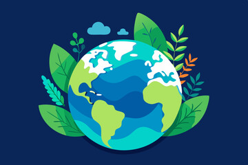 High-quality vector illustration of the world environment
