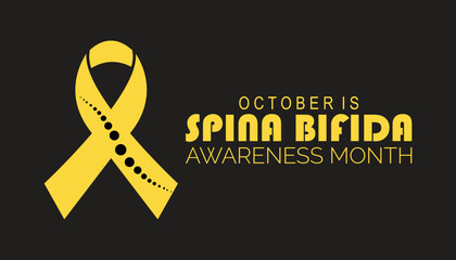 Spina Bifida Awareness Month is observed every year on October. Medical Healthcare Awareness concept. background, placard, banner template Vector illustration design.