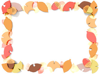 落ち葉とドングリの3DCGフレーム