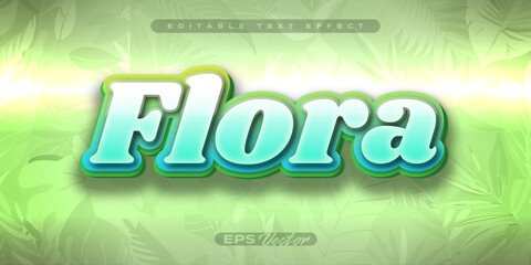 Eco nature editable green vector text design