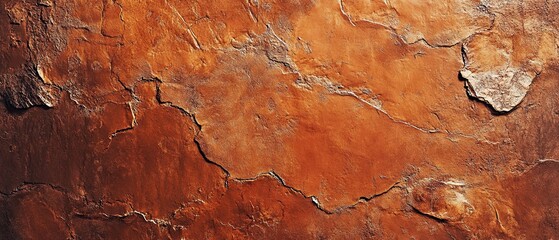 Fototapeta premium Warm matte terracotta color texture background rustic and inviting earthy tones ideal for natural and organic design projects
