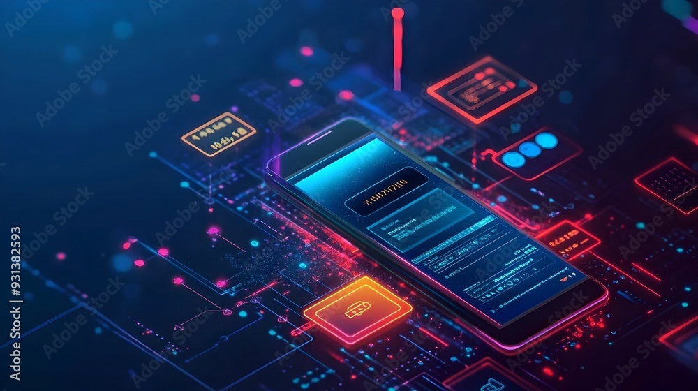 Poster sleek digital wallet interface with loyalty rewards and value added services