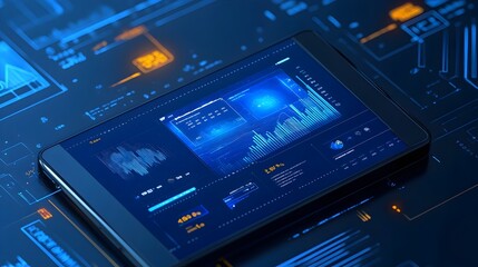 Obraz premium Streamlined Digital Wallet with Real Time Financial Analytics for Smart Money Management
