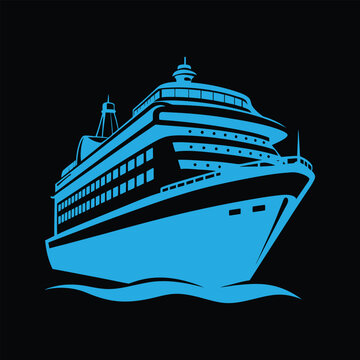 recommend clip art: Monochrome Cruise Ship Vector: Nautical Clip Art