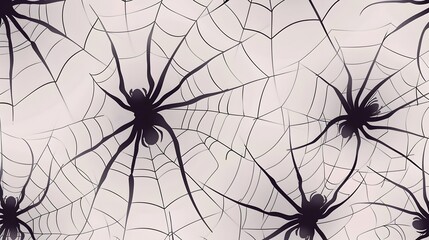 Obraz premium Captivating Spider Web Pattern for Haunting Halloween Postcards and Designs