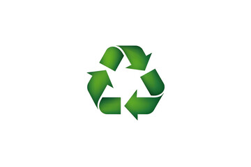 Sustainability Recycling Clean Energy Icon Style Basic Symbol on White Background