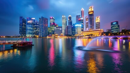 Fototapeta premium Singapore's strict laws ensure cleanliness, safety, and orderliness, contributing to its reputation as one of the world's safest cities.