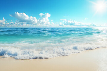 Obraz premium Holiday beach with white sand and clear water