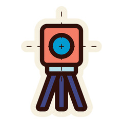 laser level meter device sticker