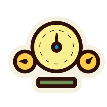 recommend clip art: speedometer gauge measuring vehicle speed sticker