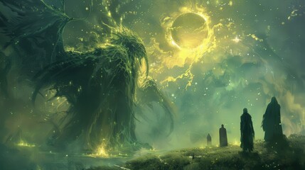 Obraz premium Supernatural beings and mystical gatherings