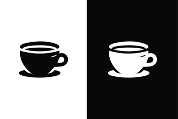 Coffee cup icon cup a coffee icon vector. Coffee cup vector icon black