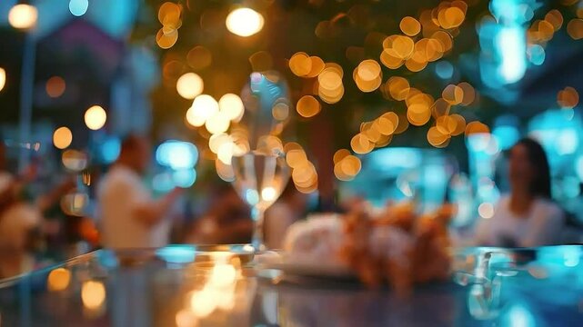  A group of  people  sitting at a table in a restaurant