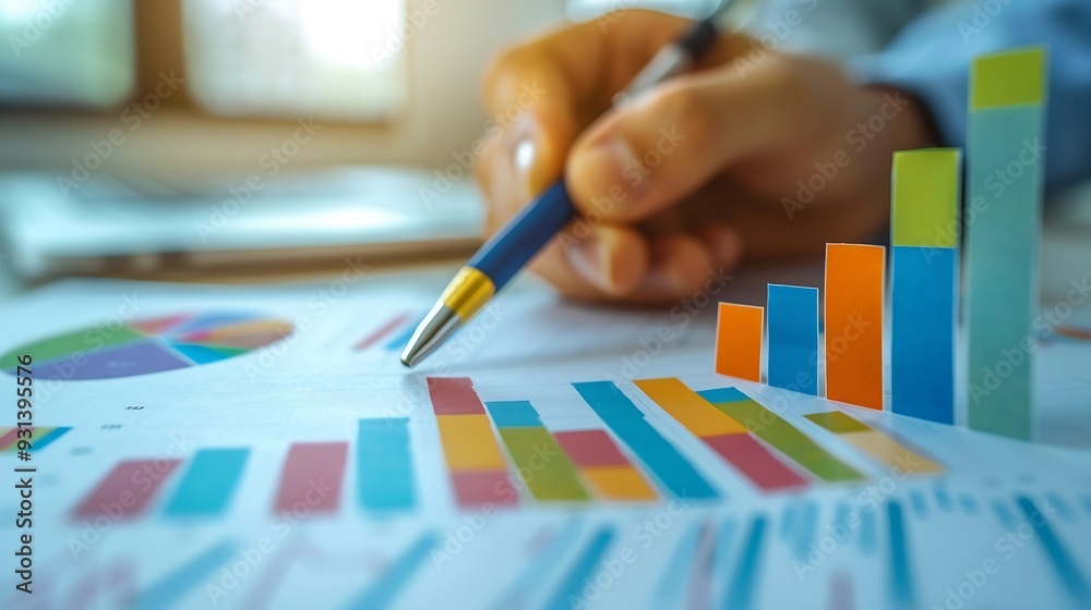 Leinwandbilder digital marketing sale analysis business development finance analyst analyzing sale data business gr